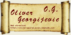 Oliver Georgijević vizit kartica